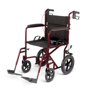 ALUMINUM TRANSPORT CHAIR WITH 12 IN. WHEELS – Medline