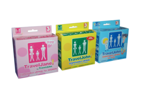 TravelJohn! Disposable Urinals packaging