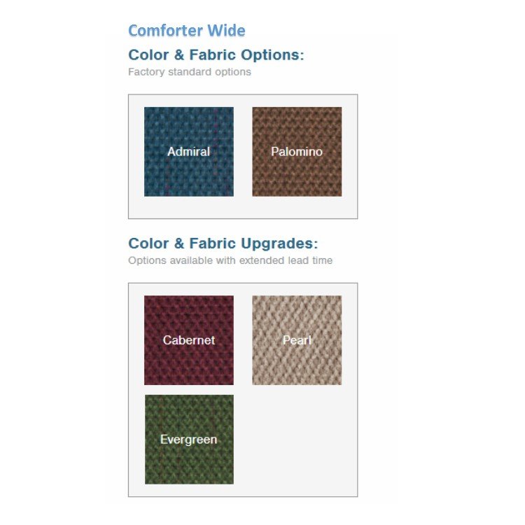 Comforter Wide Seat Lift Chair color options
