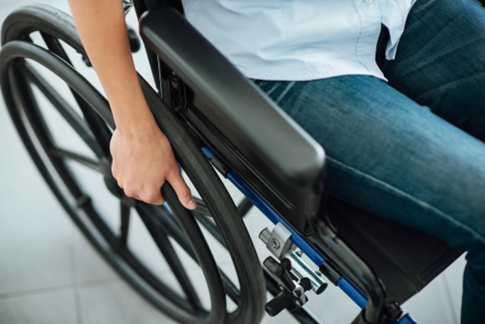 Woman in Wheelchair — Maplewood, MI — Corner Home Medical